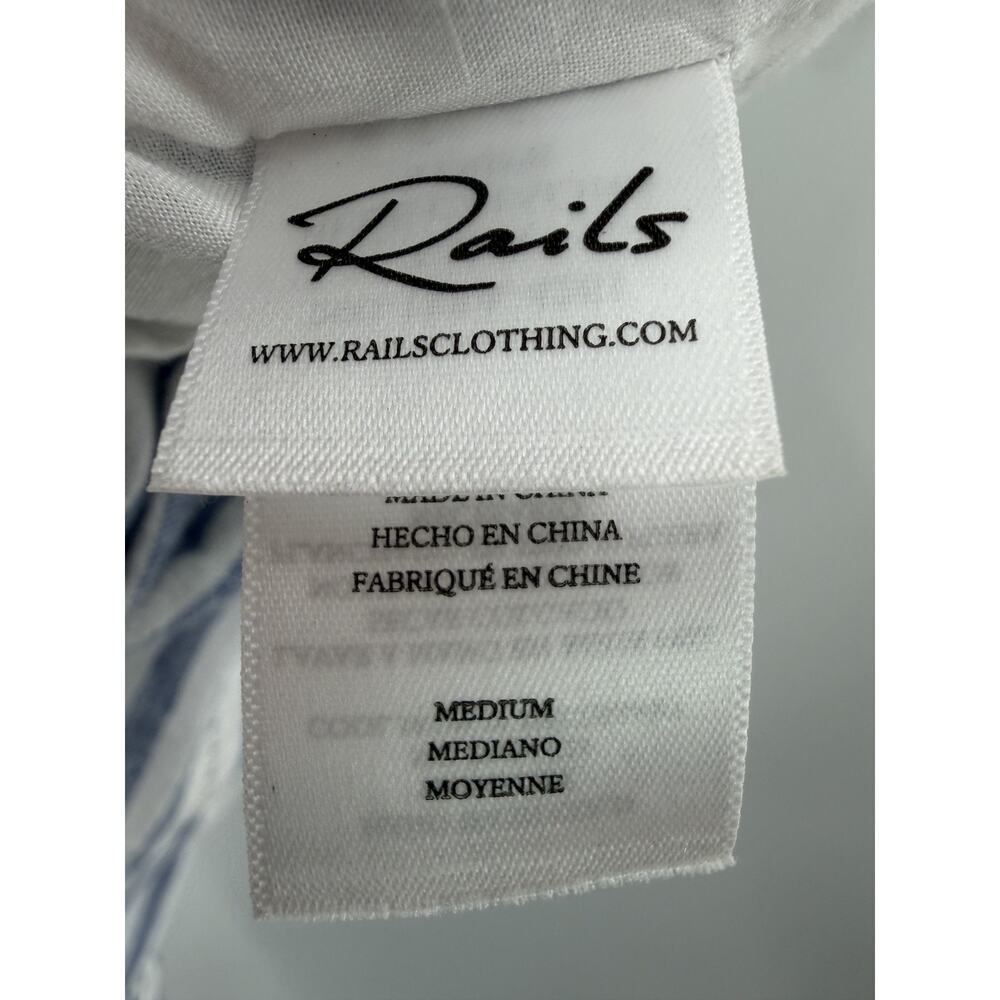 Rails Women's Tara Blue Catalina Stripe Elastic Waist Dress Lined Size Medium - Picture 7 of 10